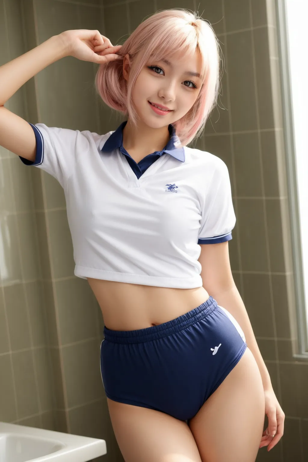 派手JKが体操服やブルマをエッチに着こなすAIエロ画像305枚！(4ページ目) 34枚目の画像です。