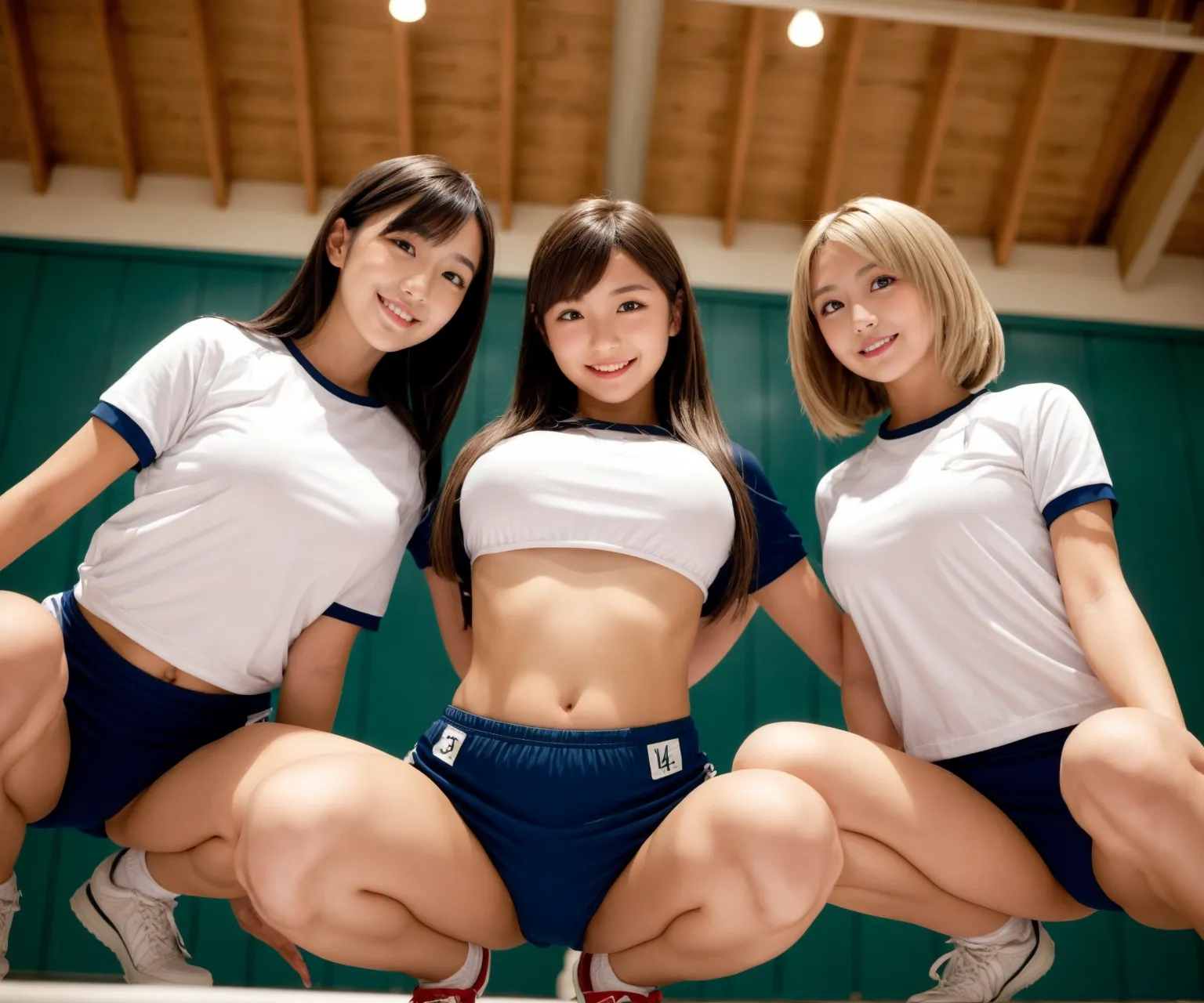 派手JKが体操服やブルマをエッチに着こなすAIエロ画像305枚！(5ページ目) 3枚目の画像です。