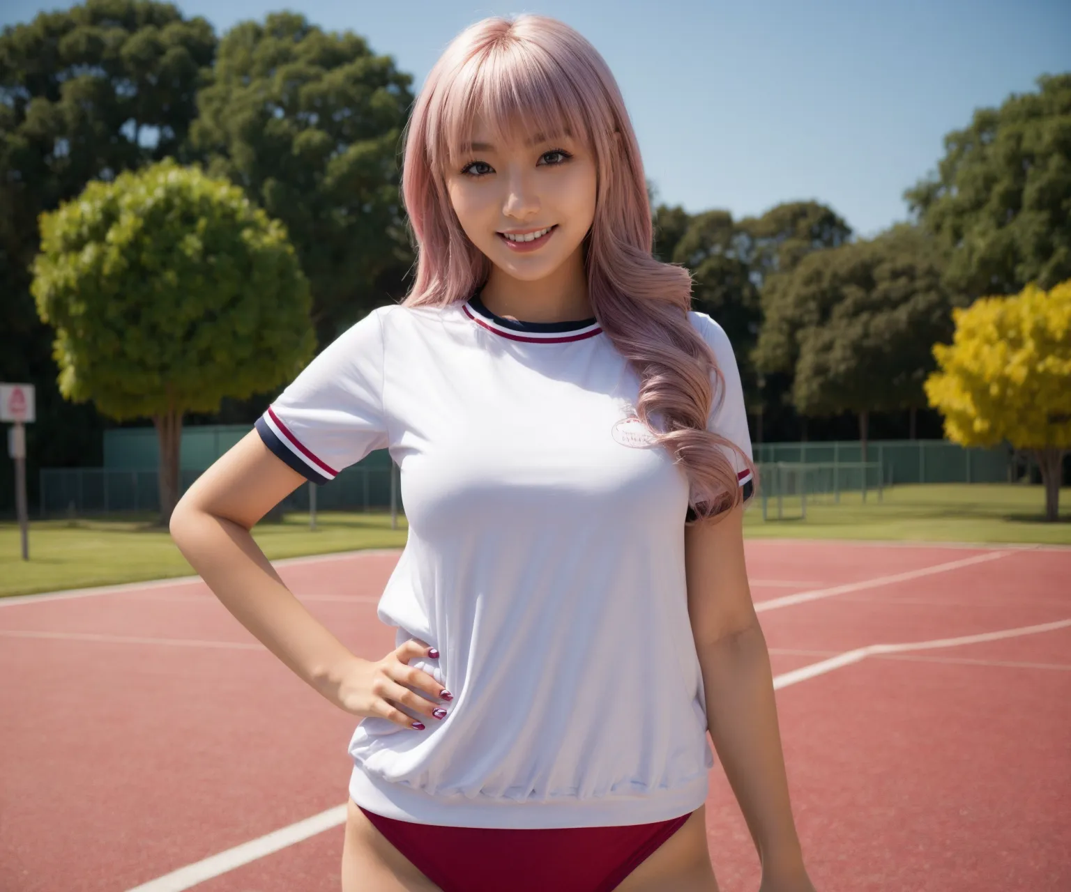 派手JKが体操服やブルマをエッチに着こなすAIエロ画像305枚！(2ページ目) 35枚目の画像です。