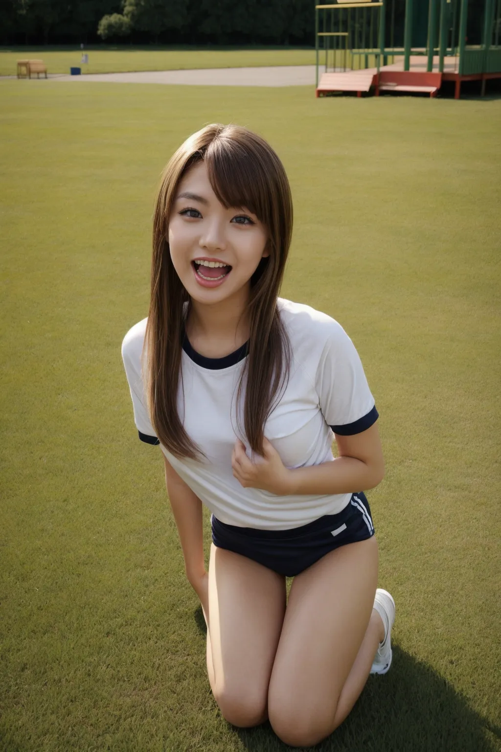 派手JKが体操服やブルマをエッチに着こなすAIエロ画像305枚！(4ページ目) 18枚目の画像です。