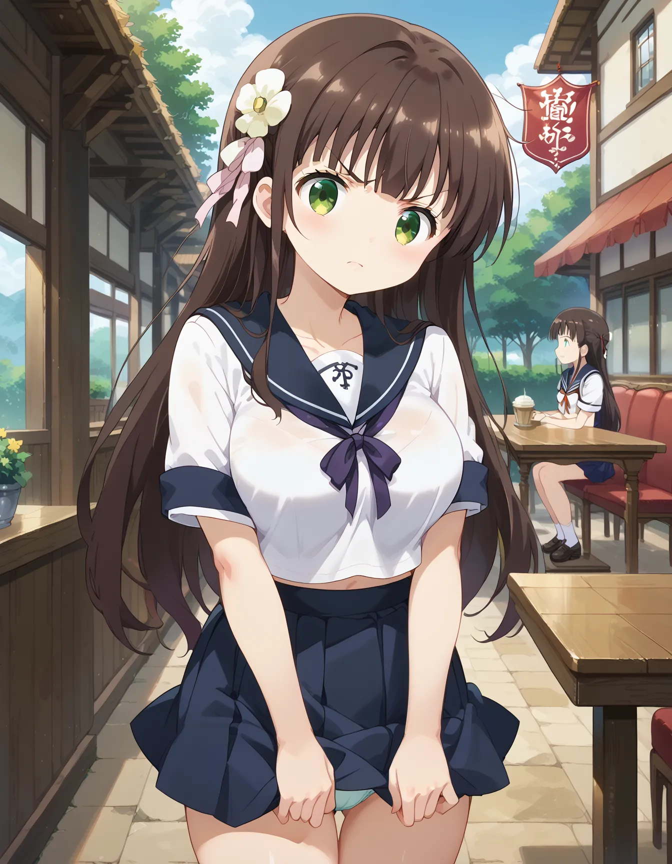 ごちうさに登場する実は脱いだらグラマーな千夜ちゃんのエロいAI画像400枚！(9ページ目) 13 image