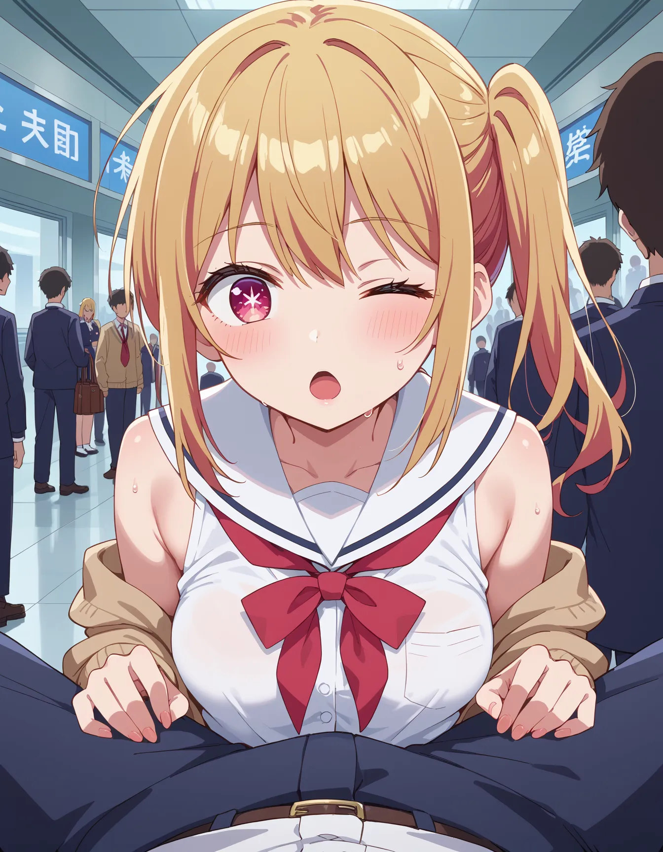 推しの子に登場するメインキャラで金髪美少女ルビーちゃんのエロいAI画像450枚！の1枚目の画像です。