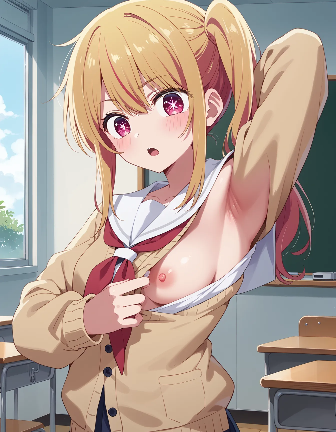 推しの子に登場するメインキャラで金髪美少女ルビーちゃんのエロいAI画像450枚！(8ページ目) 39枚目の画像です。