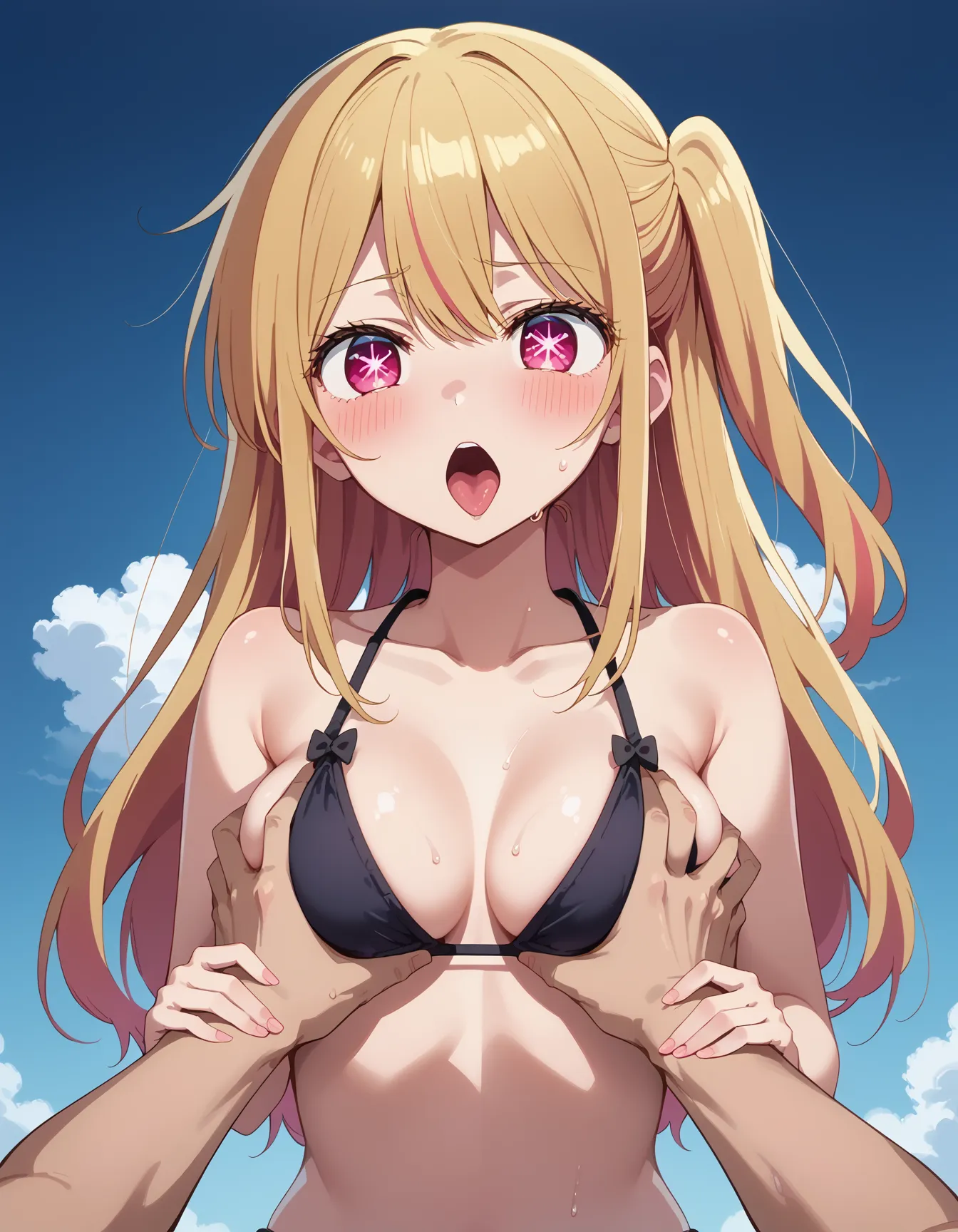 推しの子に登場するメインキャラで金髪美少女ルビーちゃんのエロいAI画像450枚！の7枚目の画像です。