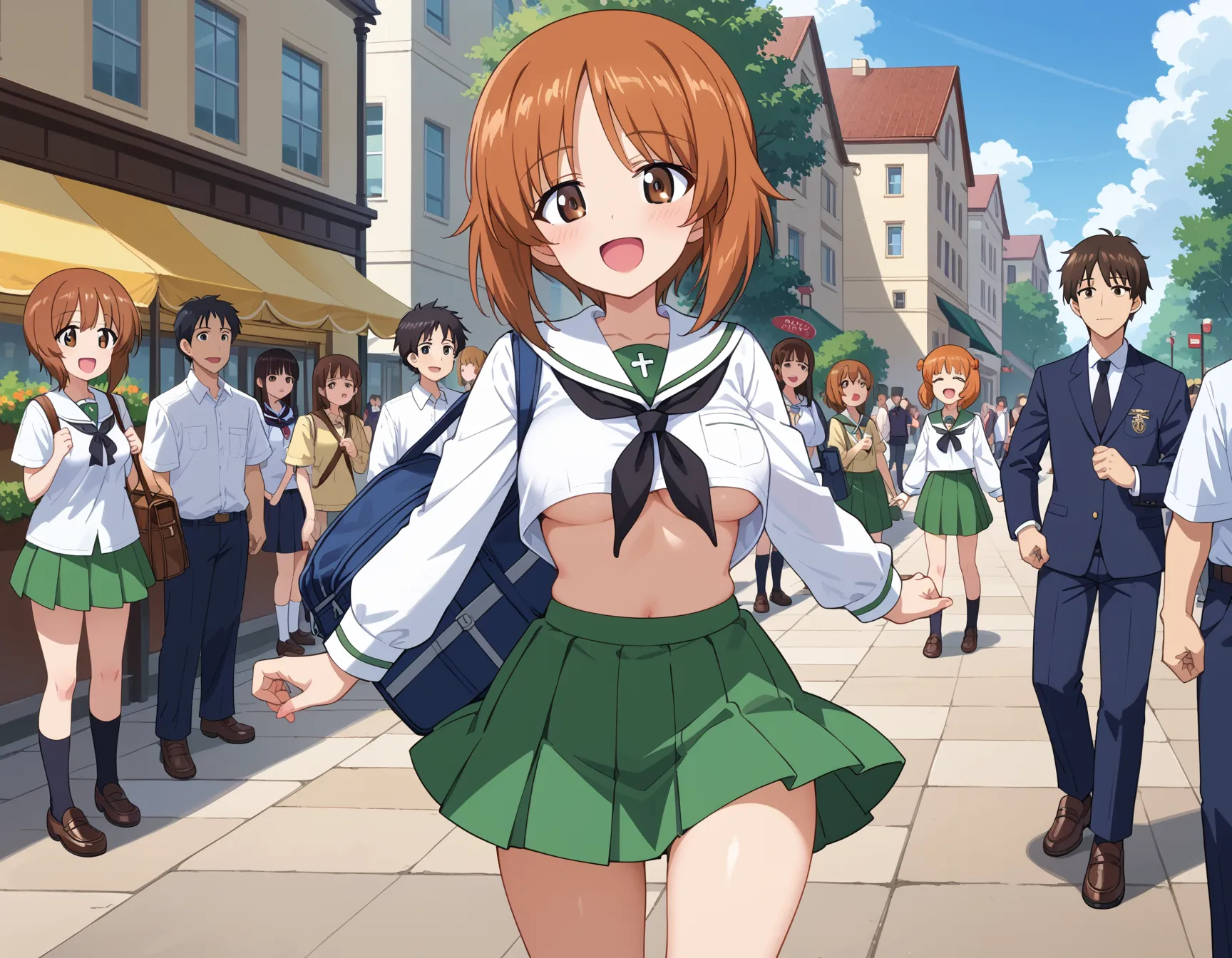 ガルパンに登場する主人公で実は結構な素敵おっぱいの持ち主みぽりんのエロいAI画像480枚！(8ページ目) 6枚目の画像です。