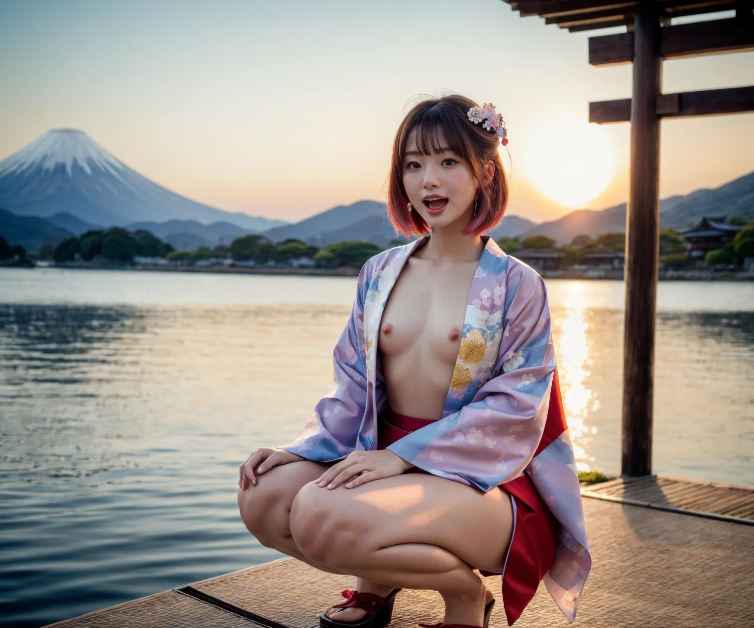 これぞジャパニーズクールビューティ？！控えめおっぱい女性の着物や浴衣姿がエロいAI画像428枚！(9ページ目) 13張圖片