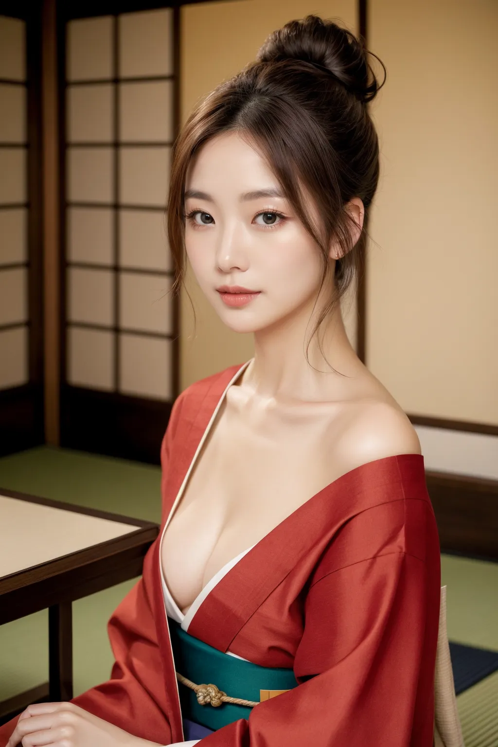 これぞジャパニーズクールビューティ？！控えめおっぱい女性の着物や浴衣姿がエロいAI画像428枚！(3ページ目) 5 image