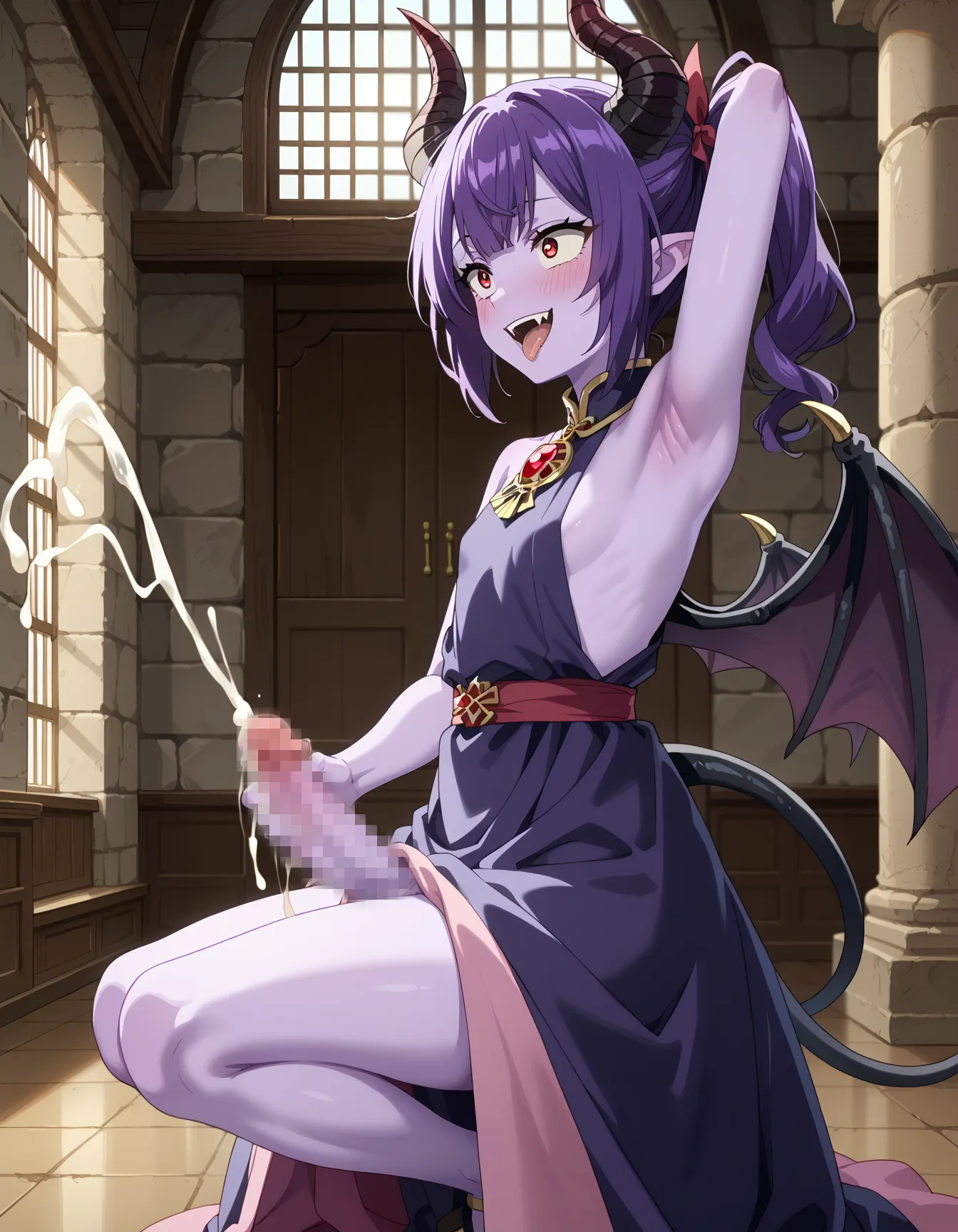 セクシーな淫魔と巨大ペニスの組み合わせが最高にエロいAI画像385枚！(4ページ目)の34枚目の画像です。