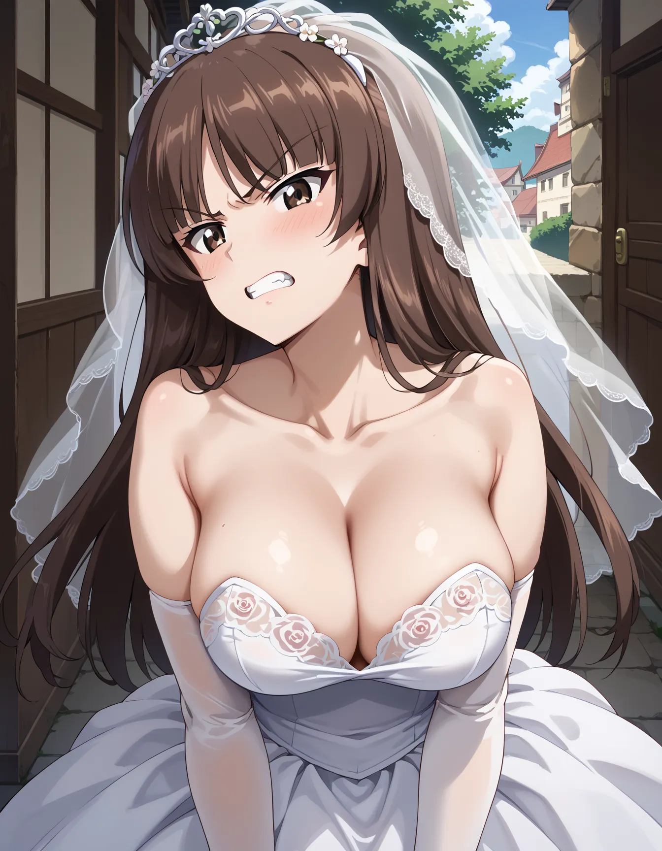 ふしだらな母と笑いなさい？！ガルパンに登場する主人公の母しほさんのエロいAI画像409枚！(8ページ目) 1枚目の画像です。