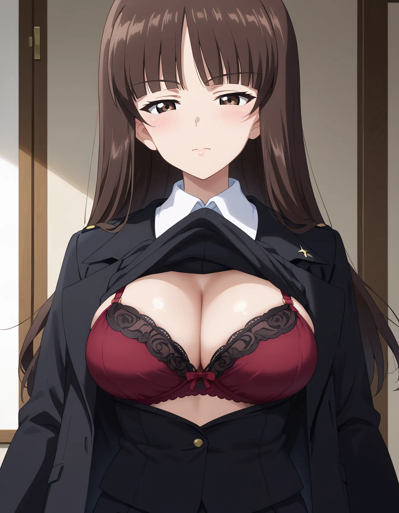 ふしだらな母と笑いなさい？！ガルパンに登場する主人公の母しほさんのエロいAI画像409枚！(2ページ目) 2 image