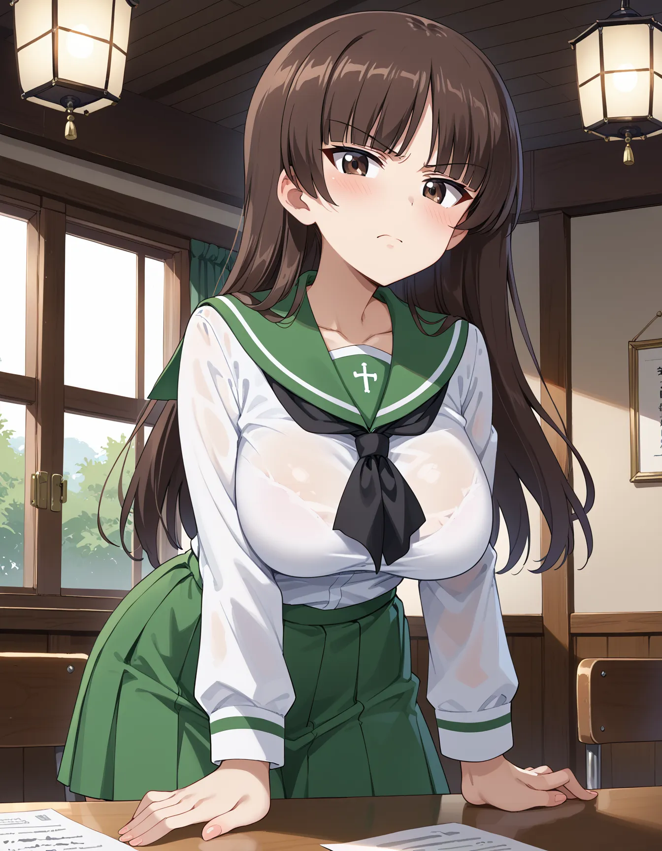 ふしだらな母と笑いなさい？！ガルパンに登場する主人公の母しほさんのエロいAI画像409枚！(4ページ目) 27 image