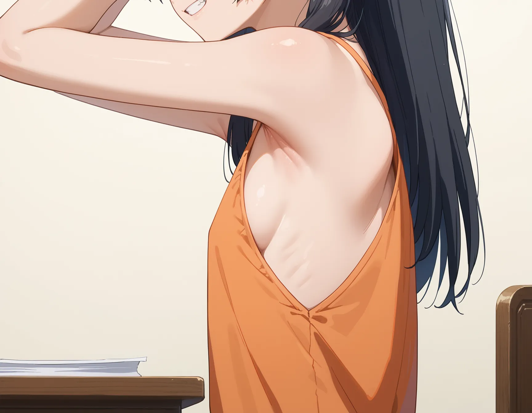 とある科学の超電磁砲に登場する黒髪ロング美少女佐天ちゃんのエロいAI画像360枚！の30枚目の画像です。