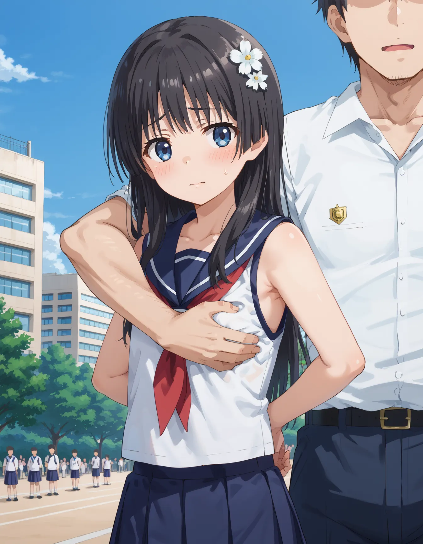 とある科学の超電磁砲に登場する黒髪ロング美少女佐天ちゃんのエロいAI画像360枚！(7ページ目)の33枚目の画像です。