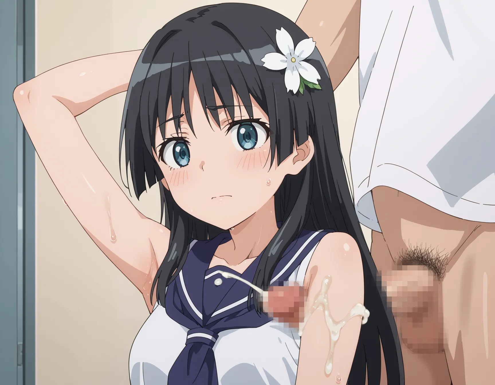 とある科学の超電磁砲に登場する黒髪ロング美少女佐天ちゃんのエロいAI画像360枚！の18枚目の画像です。