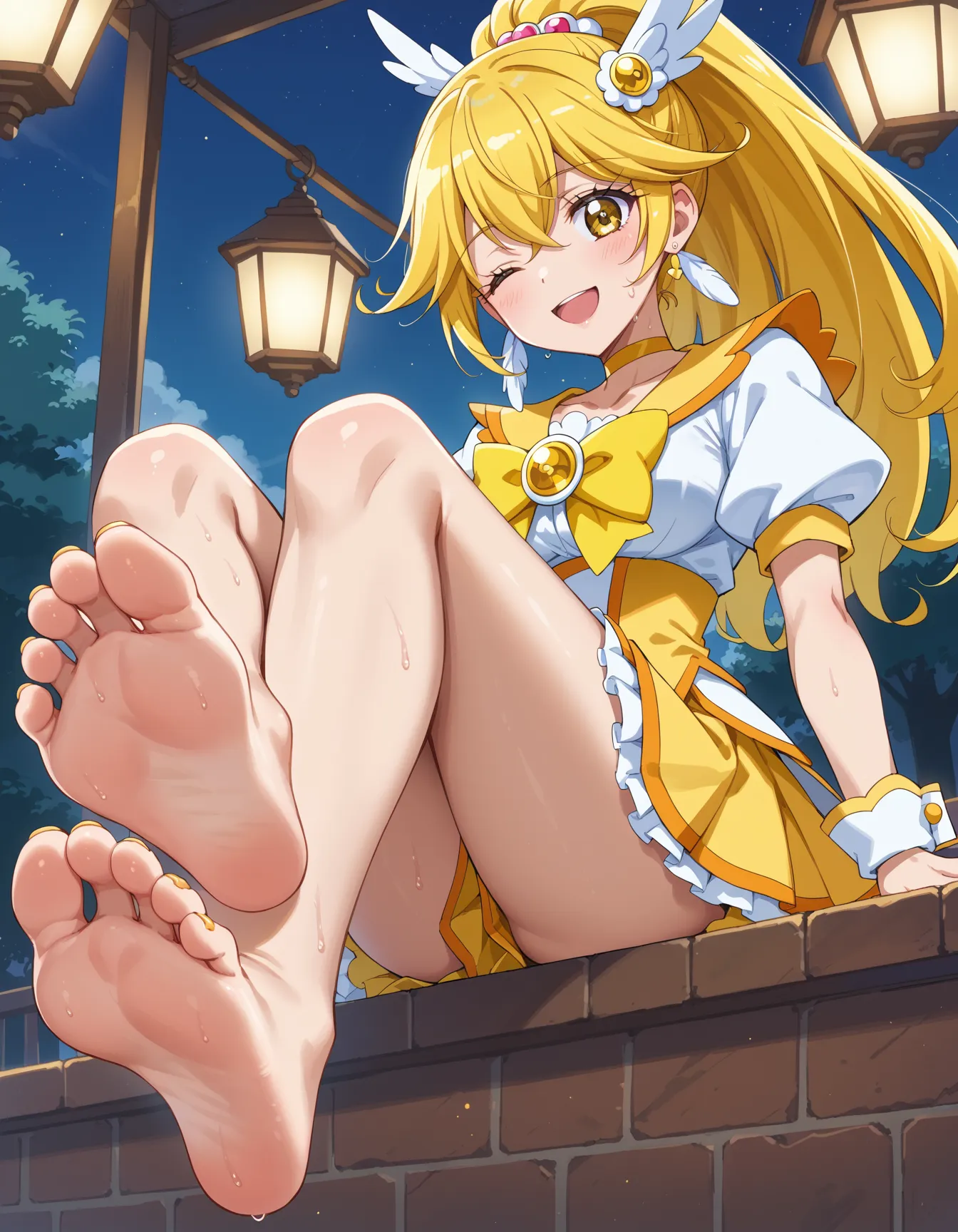 スマプリに登場するキュアピース(黄瀬やよい)のエロいAI画像341枚！(5ページ目)の37枚目の画像です。