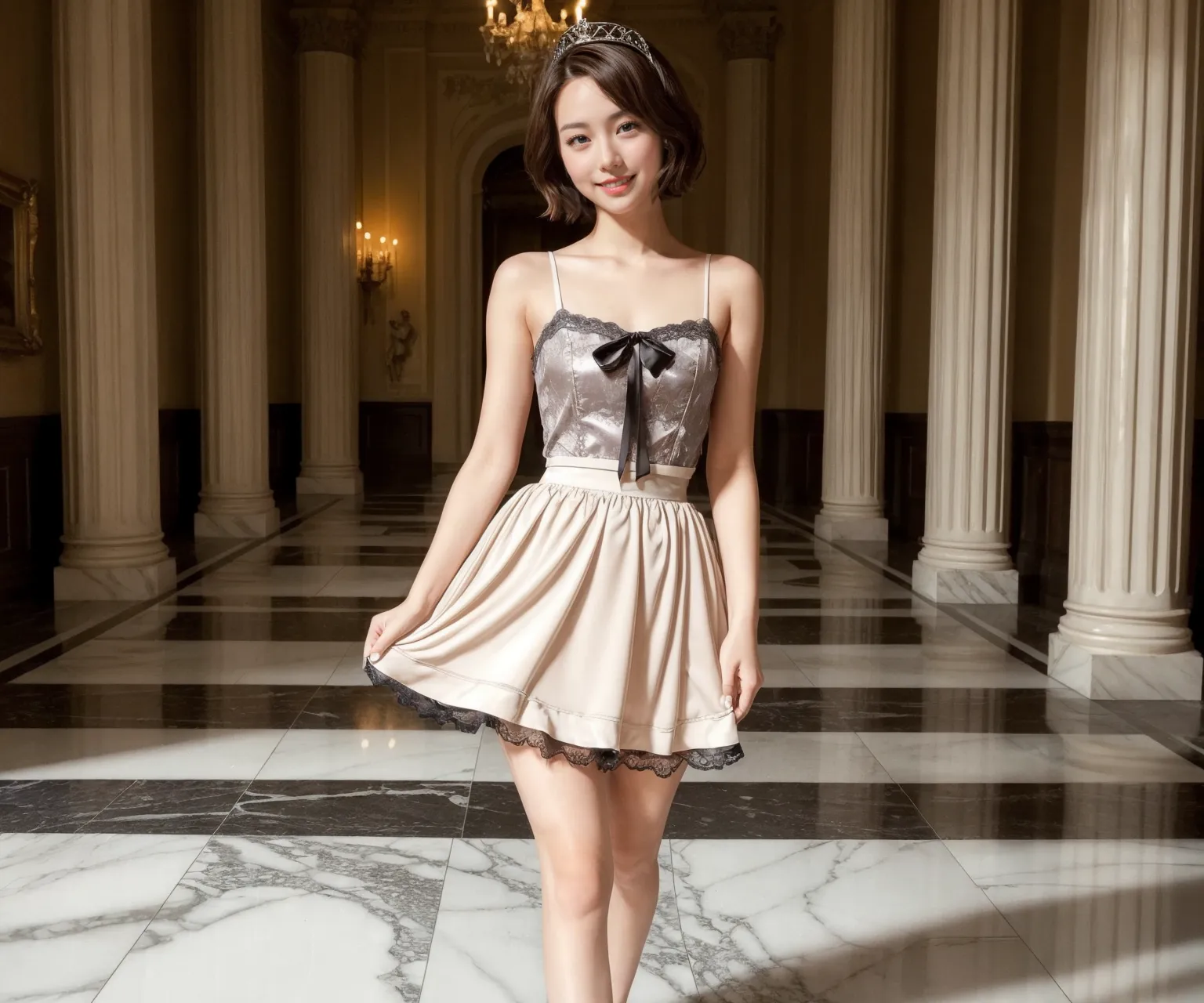 お嬢様がグラビア撮影？！童顔貧乳美女の魅力が映える華やかでセクシーなAI画像410枚！の27枚目の画像です。