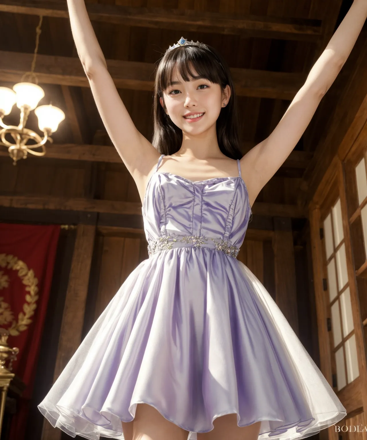 お嬢様がグラビア撮影？！童顔貧乳美女の魅力が映える華やかでセクシーなAI画像410枚！(10ページ目) 4枚目の画像です。
