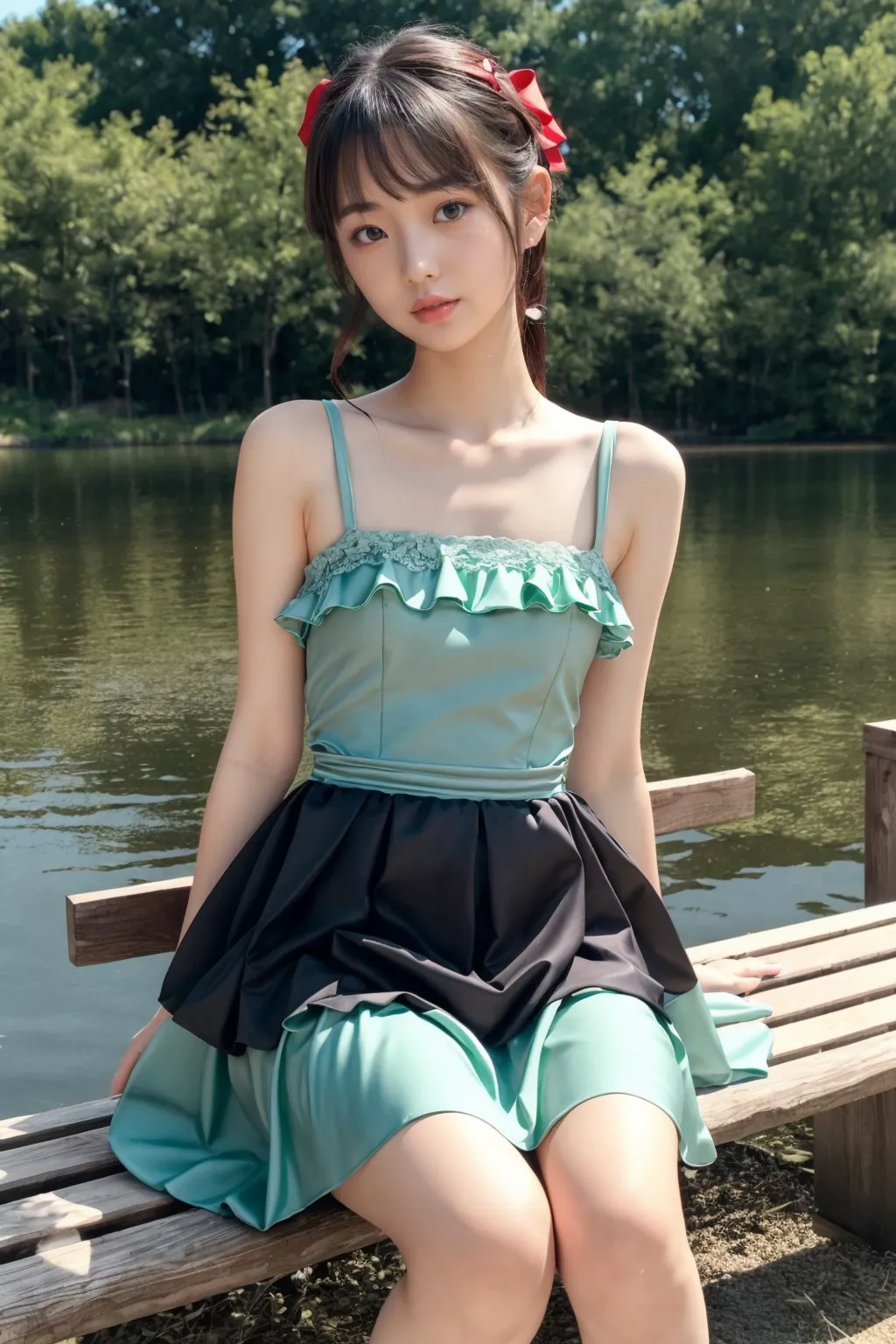 お嬢様がグラビア撮影？！童顔貧乳美女の魅力が映える華やかでセクシーなAI画像410枚！(10ページ目) 9枚目の画像です。