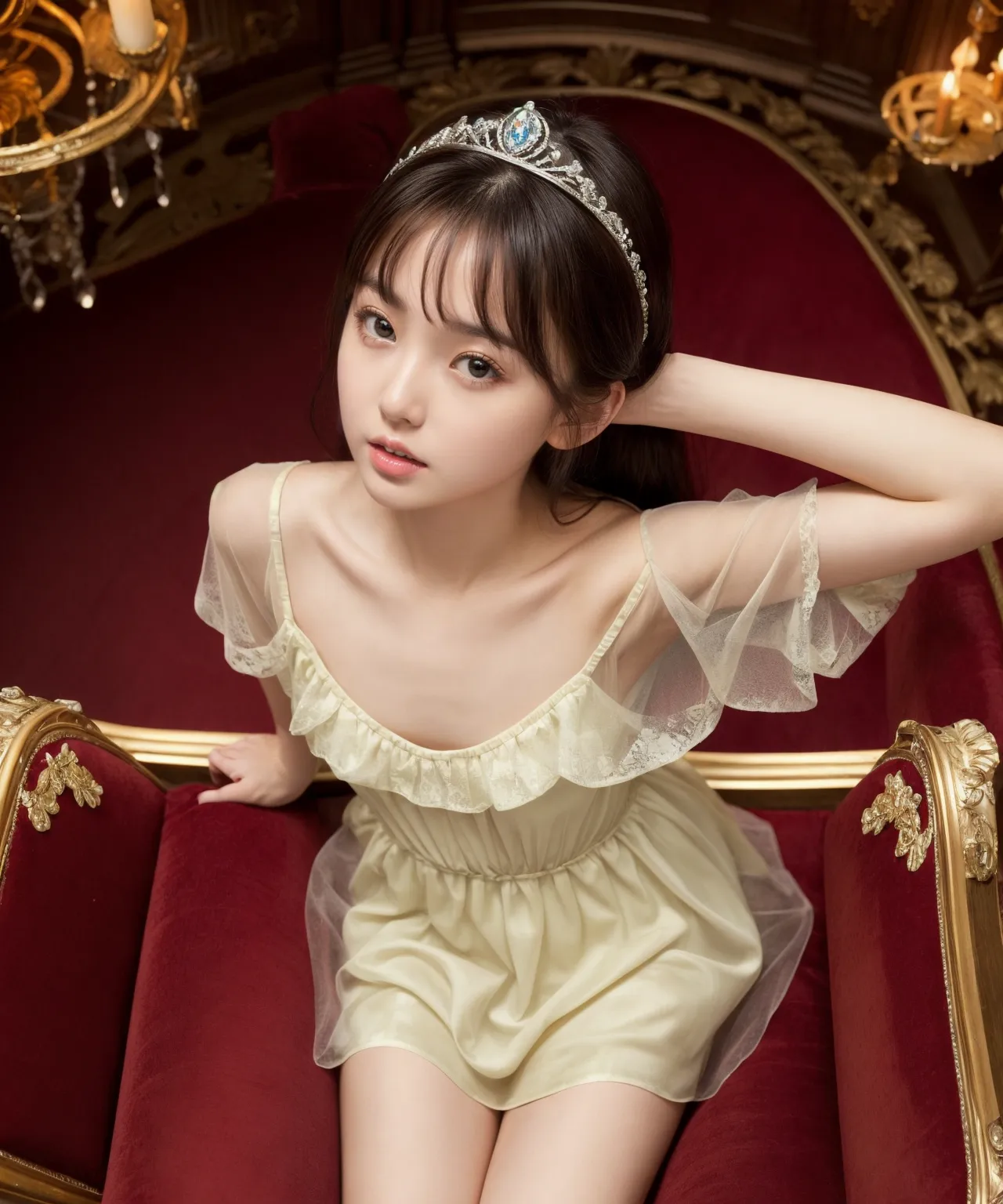 お嬢様がグラビア撮影？！童顔貧乳美女の魅力が映える華やかでセクシーなAI画像410枚！の4枚目の画像です。