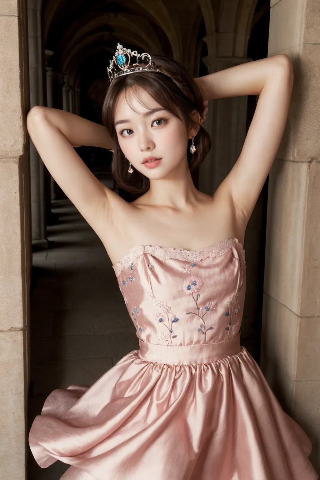 お嬢様がグラビア撮影？！童顔貧乳美女の魅力が映える華やかでセクシーなAI画像410枚！(2ページ目)の23枚目の画像です。