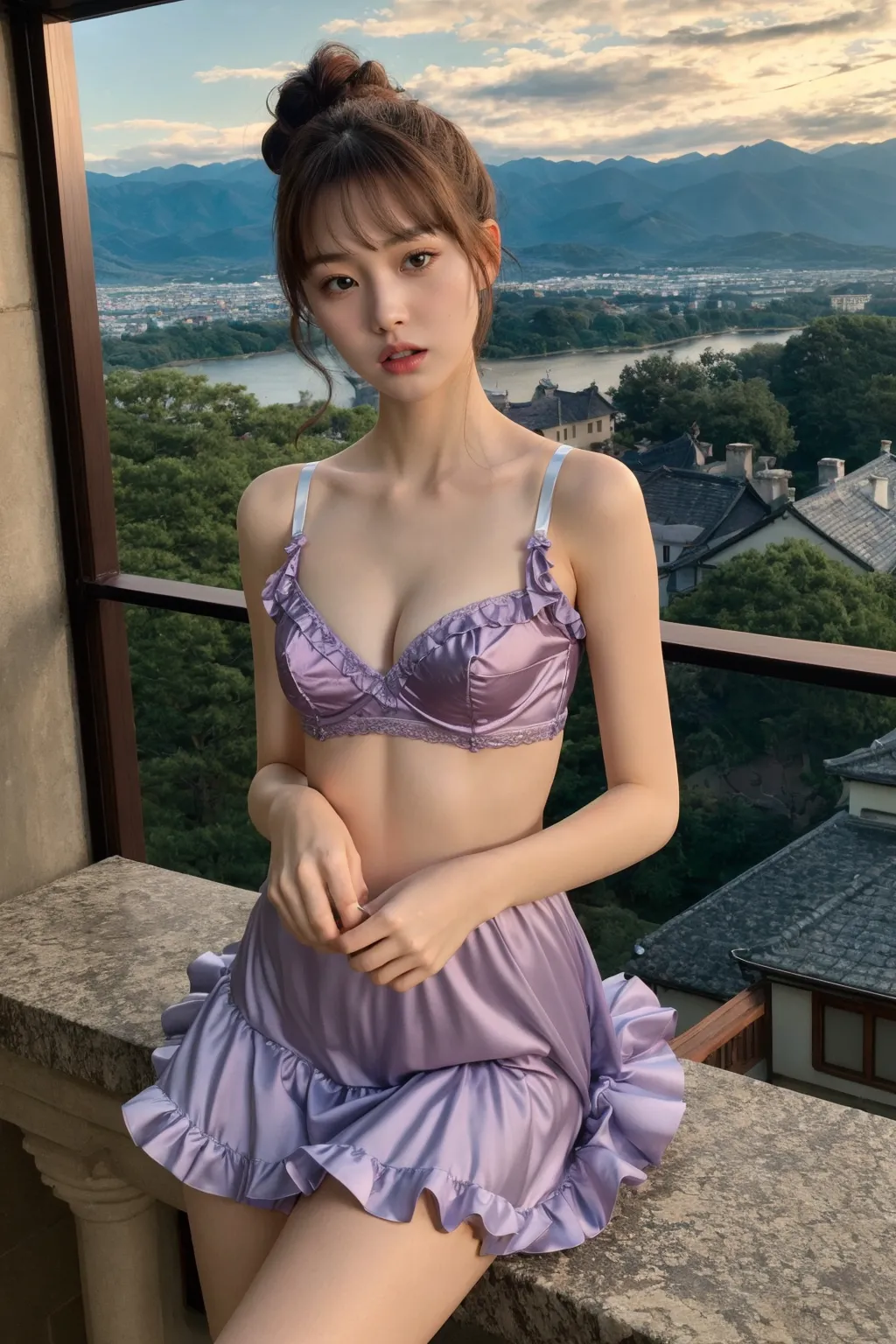 お嬢様がグラビア撮影？！童顔貧乳美女の魅力が映える華やかでセクシーなAI画像410枚！の6枚目の画像です。
