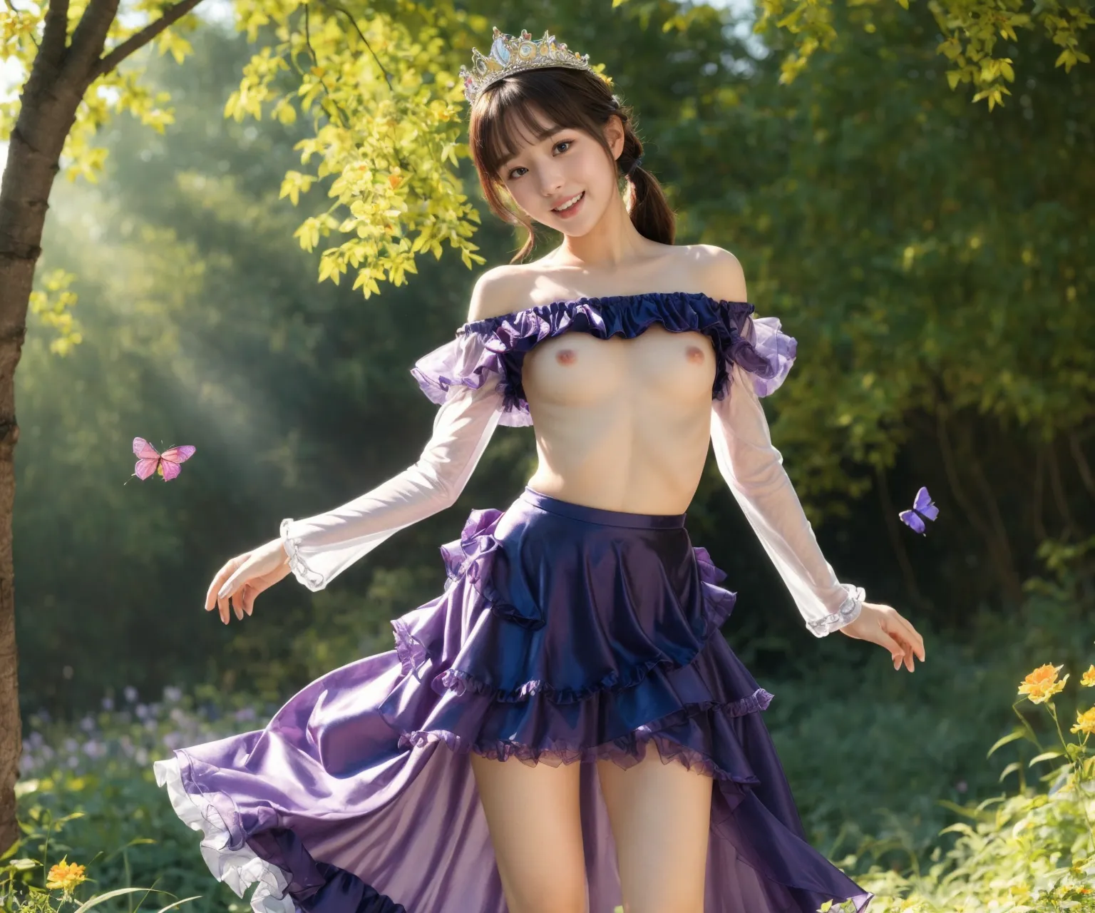 お嬢様がグラビア撮影？！童顔貧乳美女の魅力が映える華やかでセクシーなAI画像410枚！の7枚目の画像です。