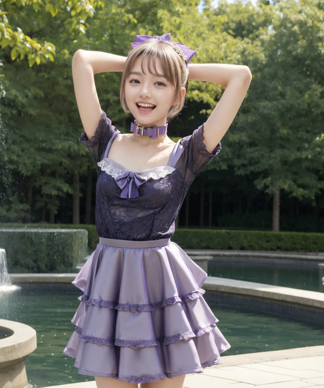 お嬢様がグラビア撮影？！童顔貧乳美女の魅力が映える華やかでセクシーなAI画像410枚！(4ページ目)の16枚目の画像です。