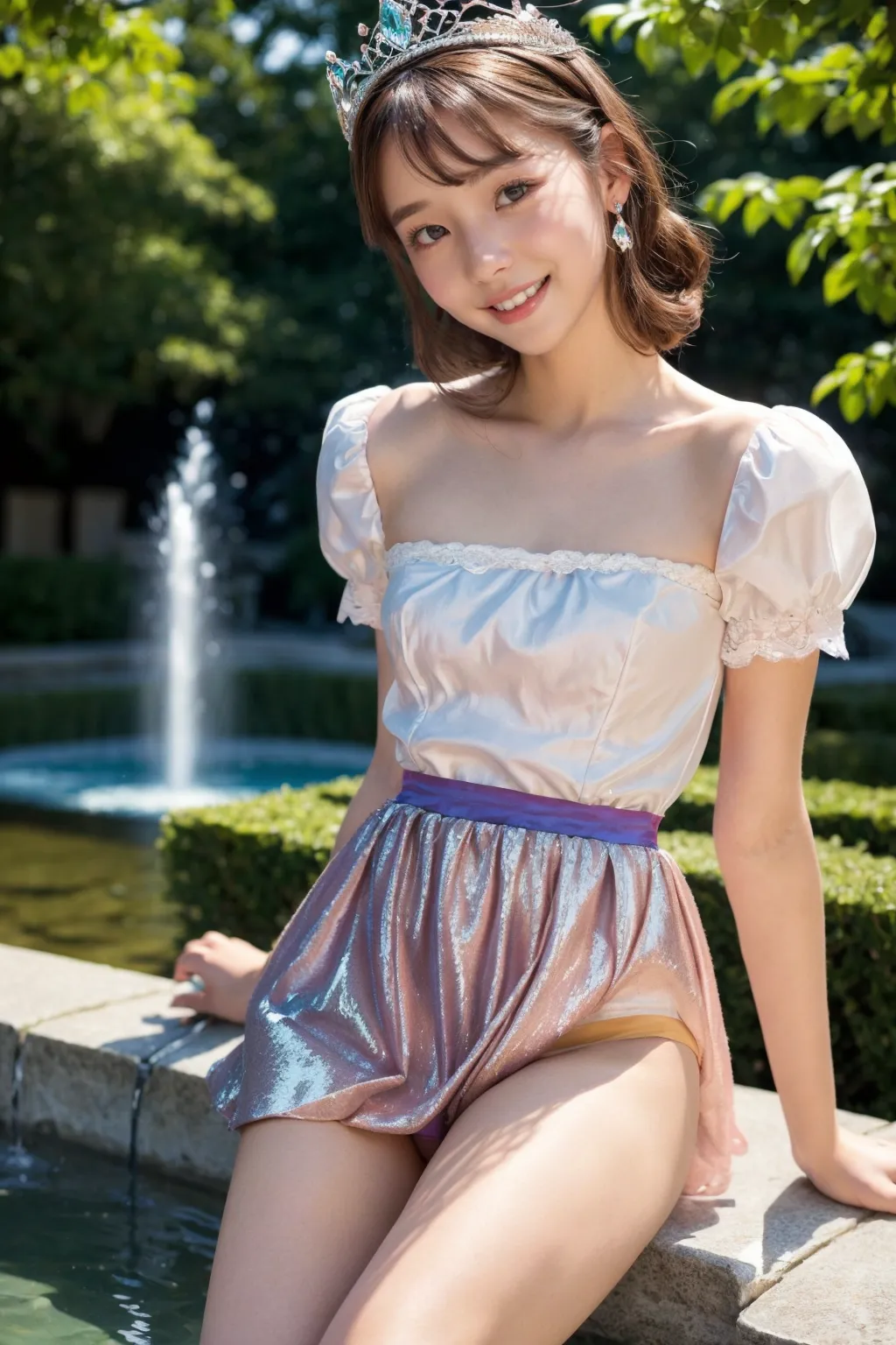 お嬢様がグラビア撮影？！童顔貧乳美女の魅力が映える華やかでセクシーなAI画像410枚！の16枚目の画像です。