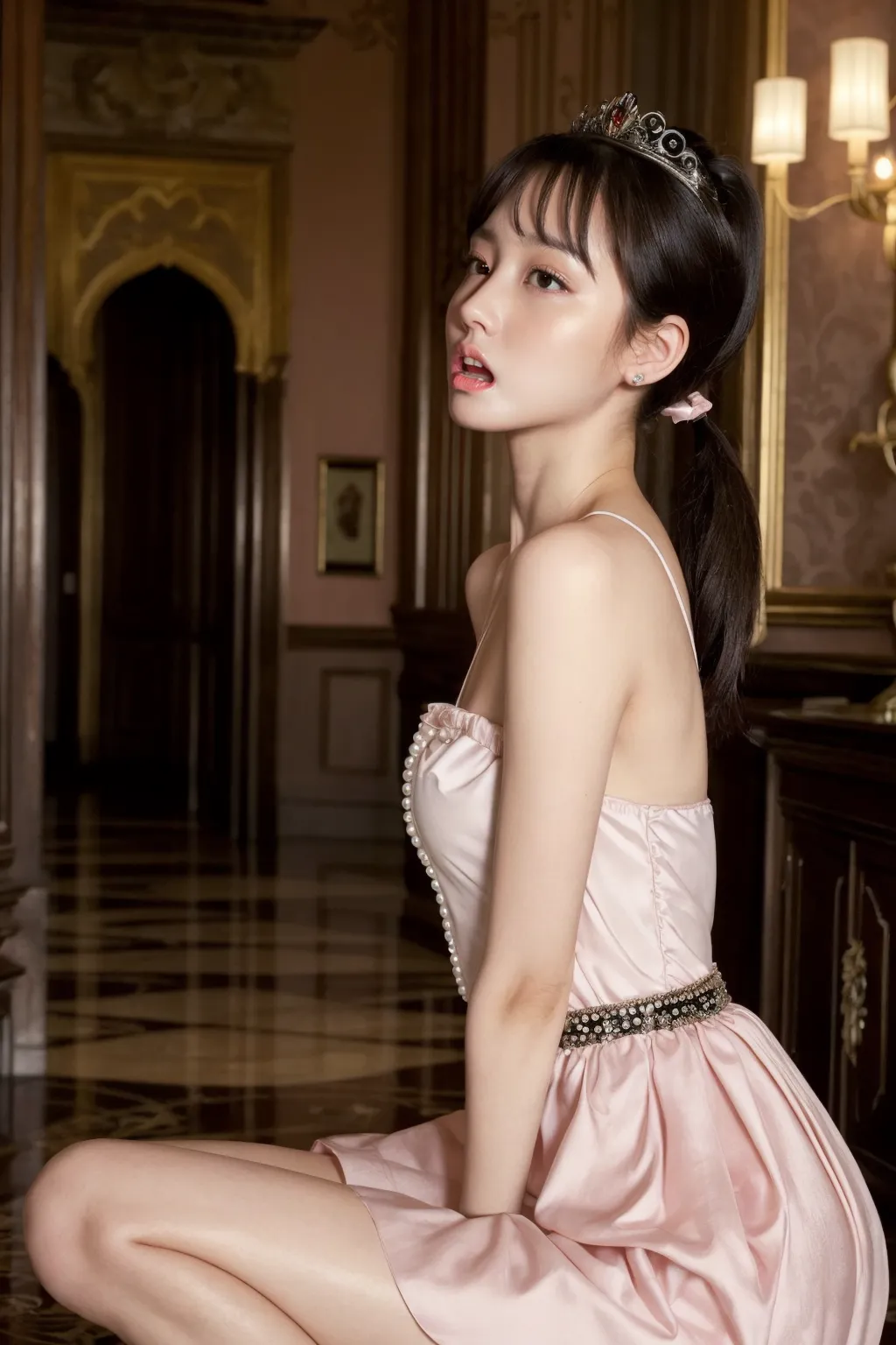 お嬢様がグラビア撮影？！童顔貧乳美女の魅力が映える華やかでセクシーなAI画像410枚！(5ページ目)の28枚目の画像です。