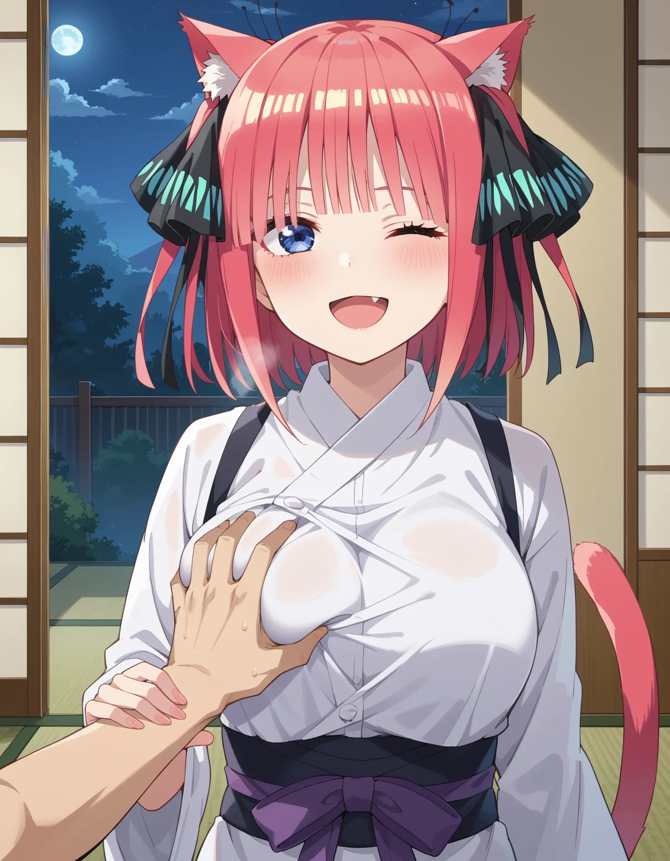 五等分の花嫁に登場する五つ子の次女二乃ちゃんのエロいAI画像428枚！(10ページ目)の19枚目の画像です。