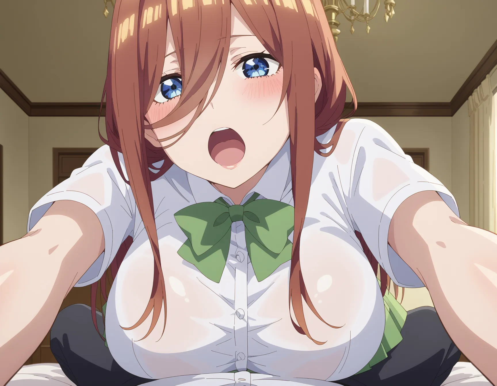 五等分の花嫁に登場する五つ子の三女三玖ちゃんのエロいAI画像396枚！(8ページ目)の14枚目の画像です。