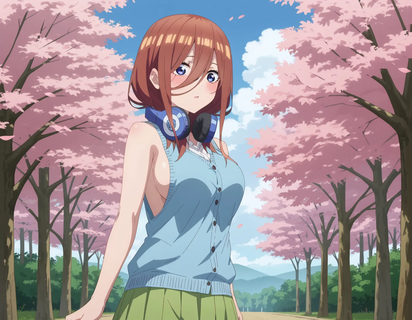 五等分の花嫁に登場する五つ子の三女三玖ちゃんのエロいAI画像396枚！(9ページ目)の28枚目の画像です。