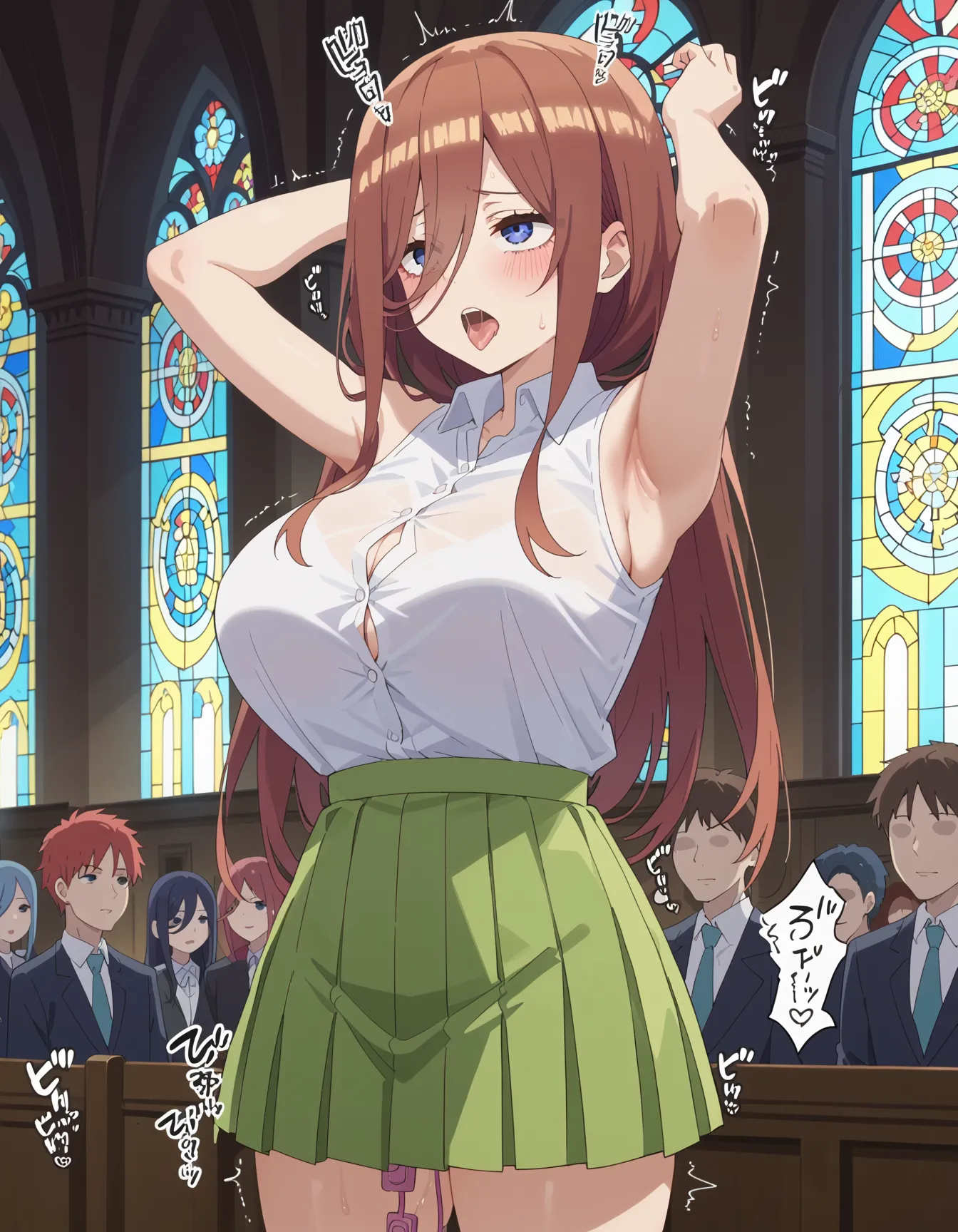 五等分の花嫁に登場する五つ子の三女三玖ちゃんのエロいAI画像396枚！(10ページ目)の4枚目の画像です。