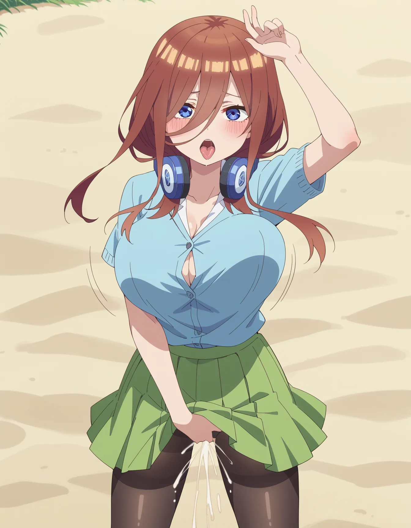 五等分の花嫁に登場する五つ子の三女三玖ちゃんのエロいAI画像396枚！(10ページ目)の21枚目の画像です。