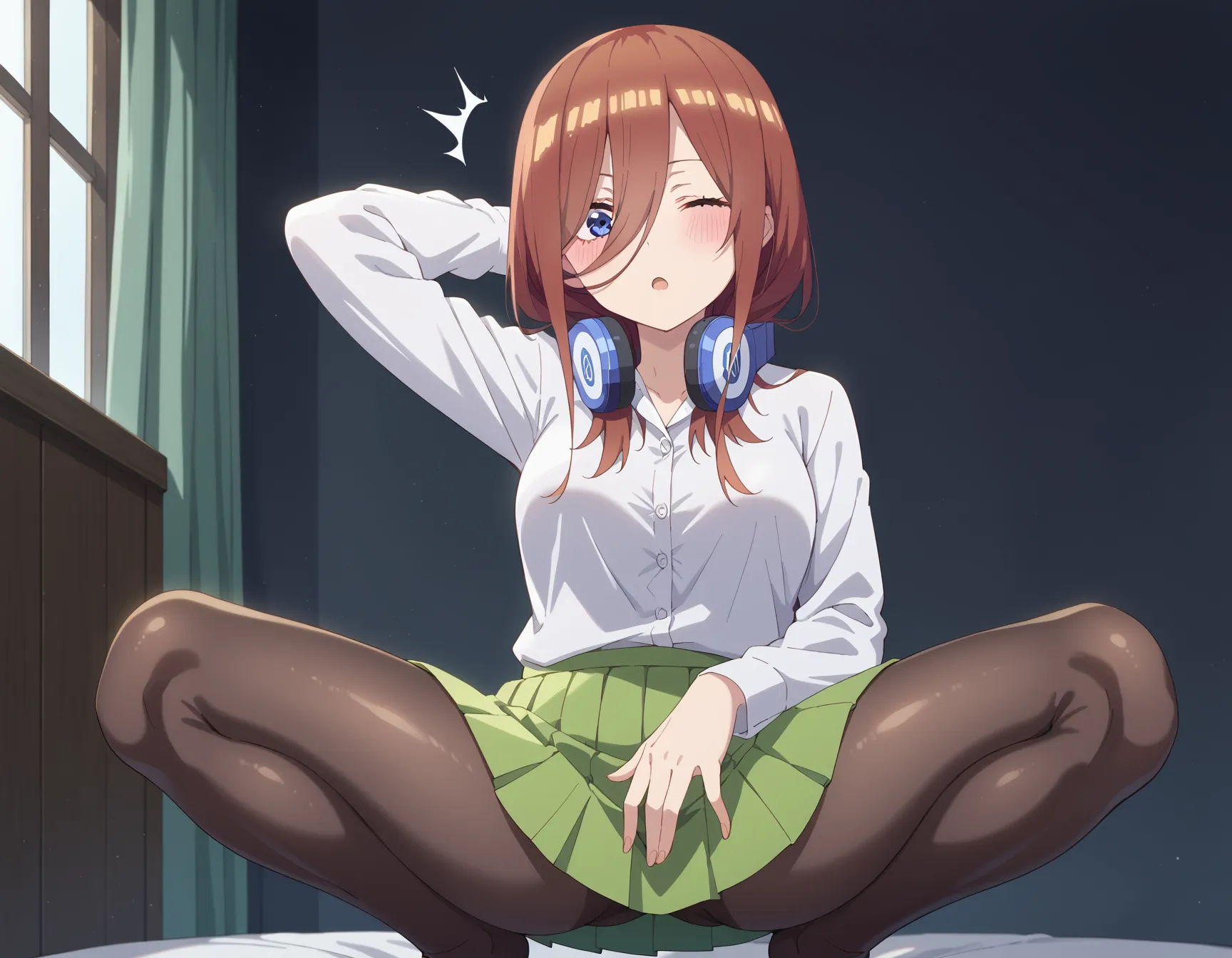 五等分の花嫁に登場する五つ子の三女三玖ちゃんのエロいAI画像396枚！(5ページ目)の3枚目の画像です。