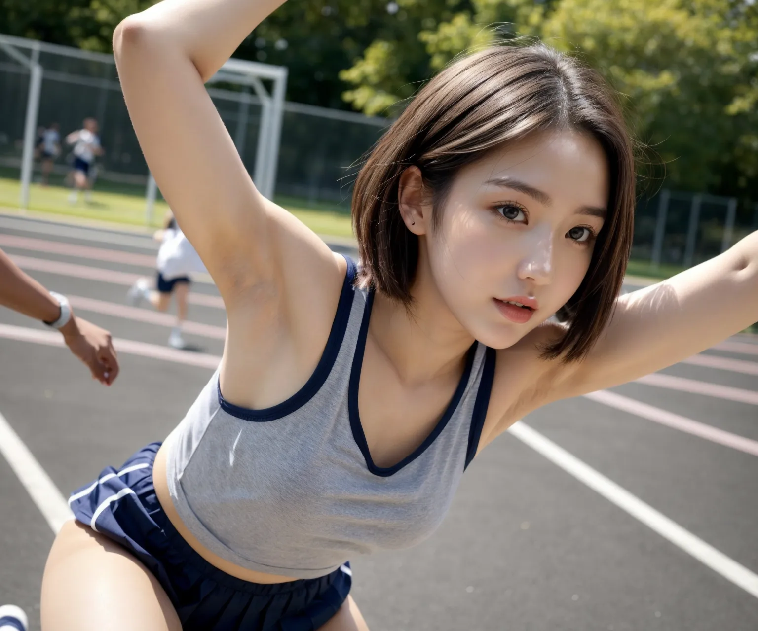 学校で制服JKが脱ぎまくり？！教室や校庭で他に人が居てもお構いなしな変態JKのAI画像409枚！(2ページ目) 35張圖片