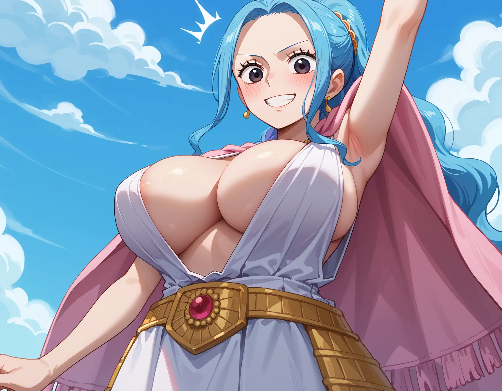 ワンピースに登場する砂漠の国の巨乳王女ビビちゃんのエッチなAI画像397枚！(5ページ目)の34枚目の画像です。