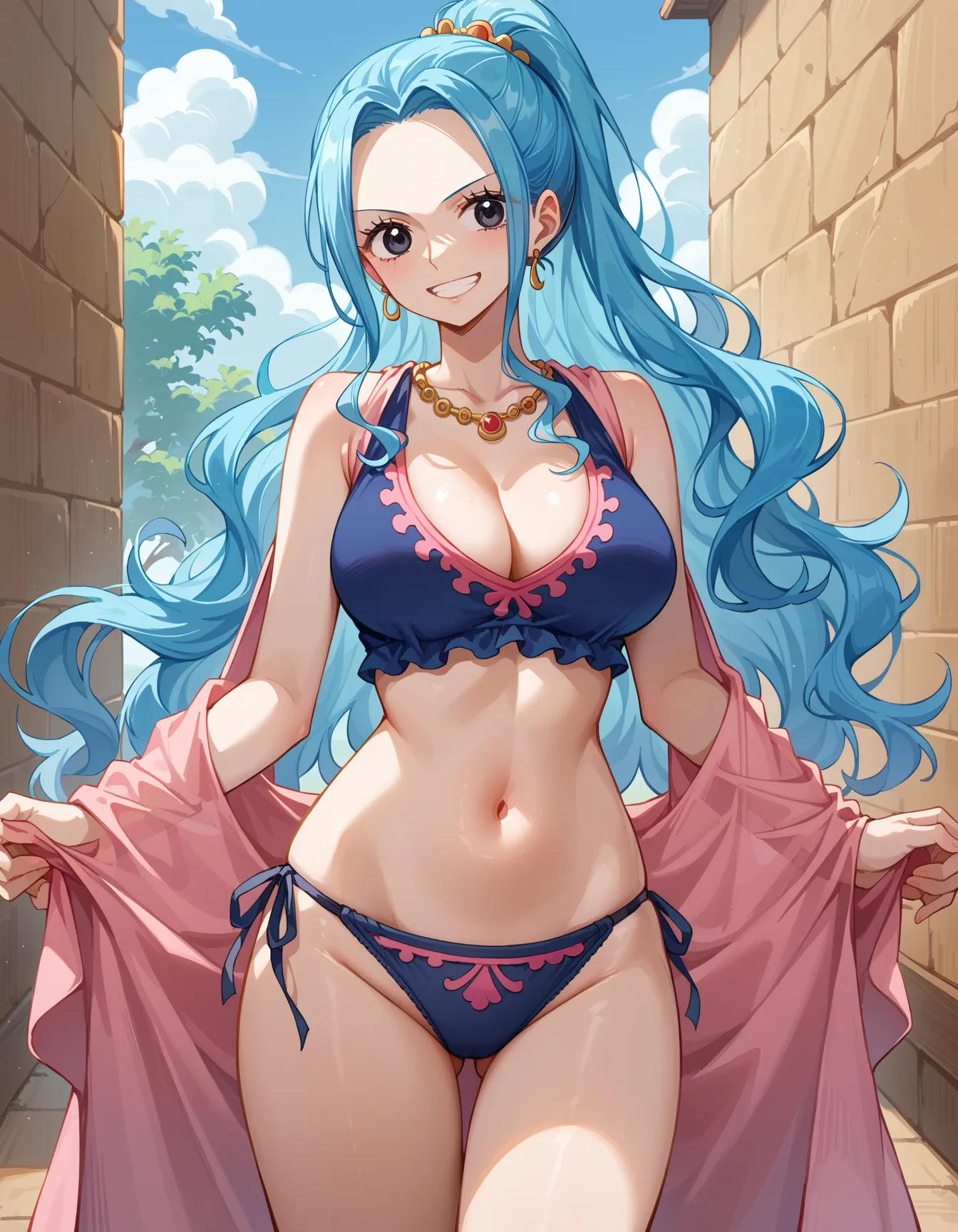 ワンピースに登場する砂漠の国の巨乳王女ビビちゃんのエッチなAI画像397枚！(6ページ目)の6枚目の画像です。