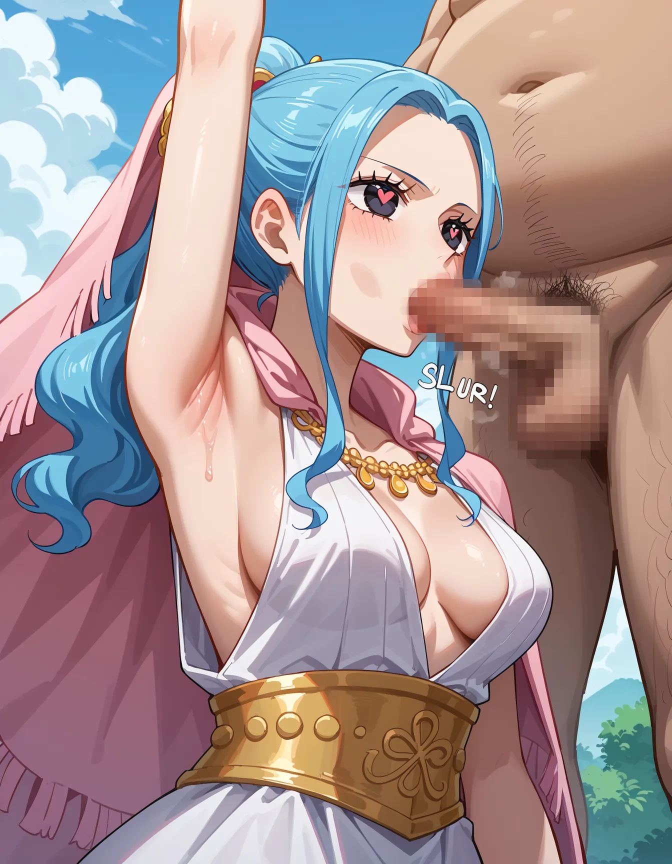 ワンピースに登場する砂漠の国の巨乳王女ビビちゃんのエッチなAI画像397枚！(6ページ目)の14枚目の画像です。