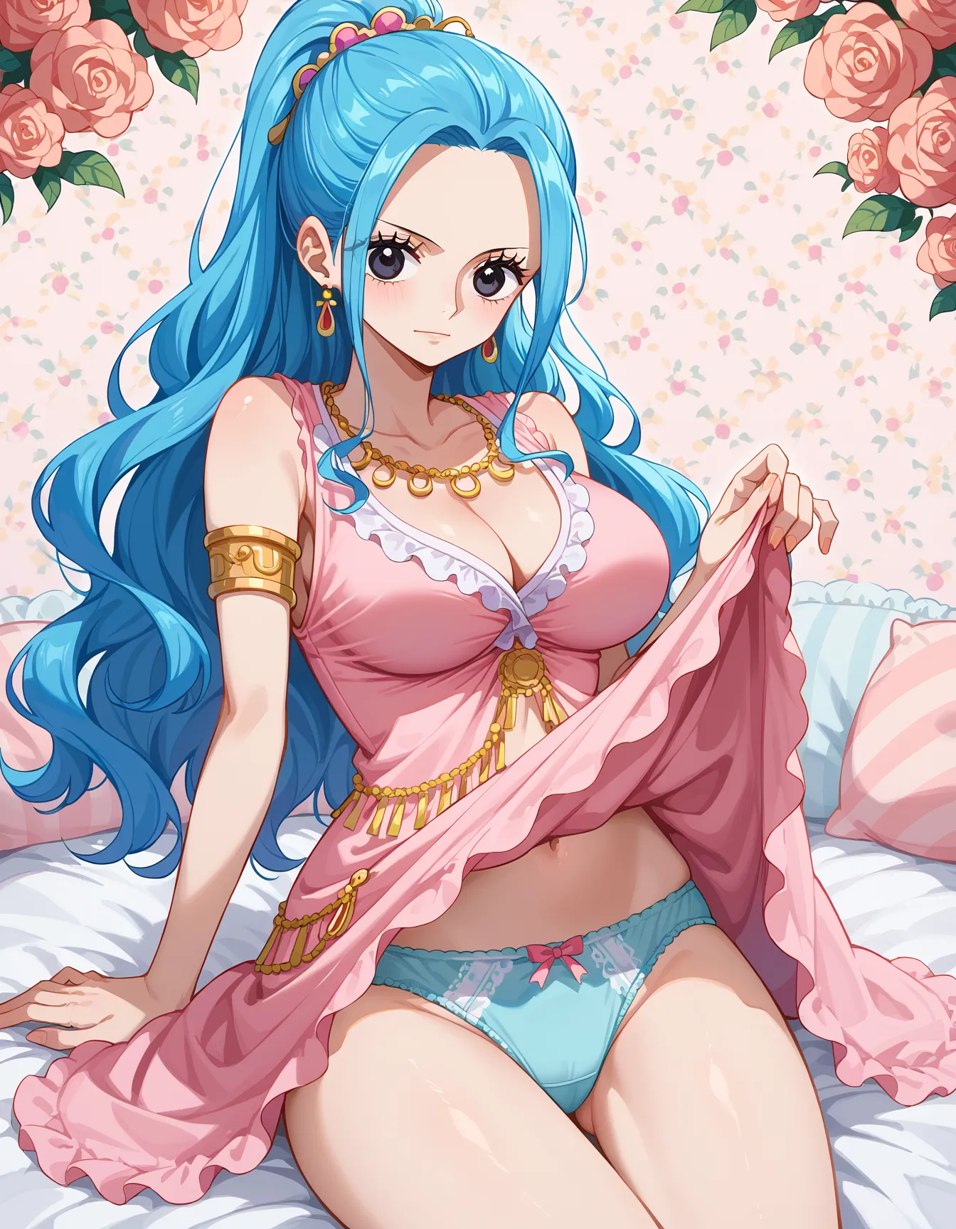 ワンピースに登場する砂漠の国の巨乳王女ビビちゃんのエッチなAI画像397枚！(7ページ目)の14枚目の画像です。