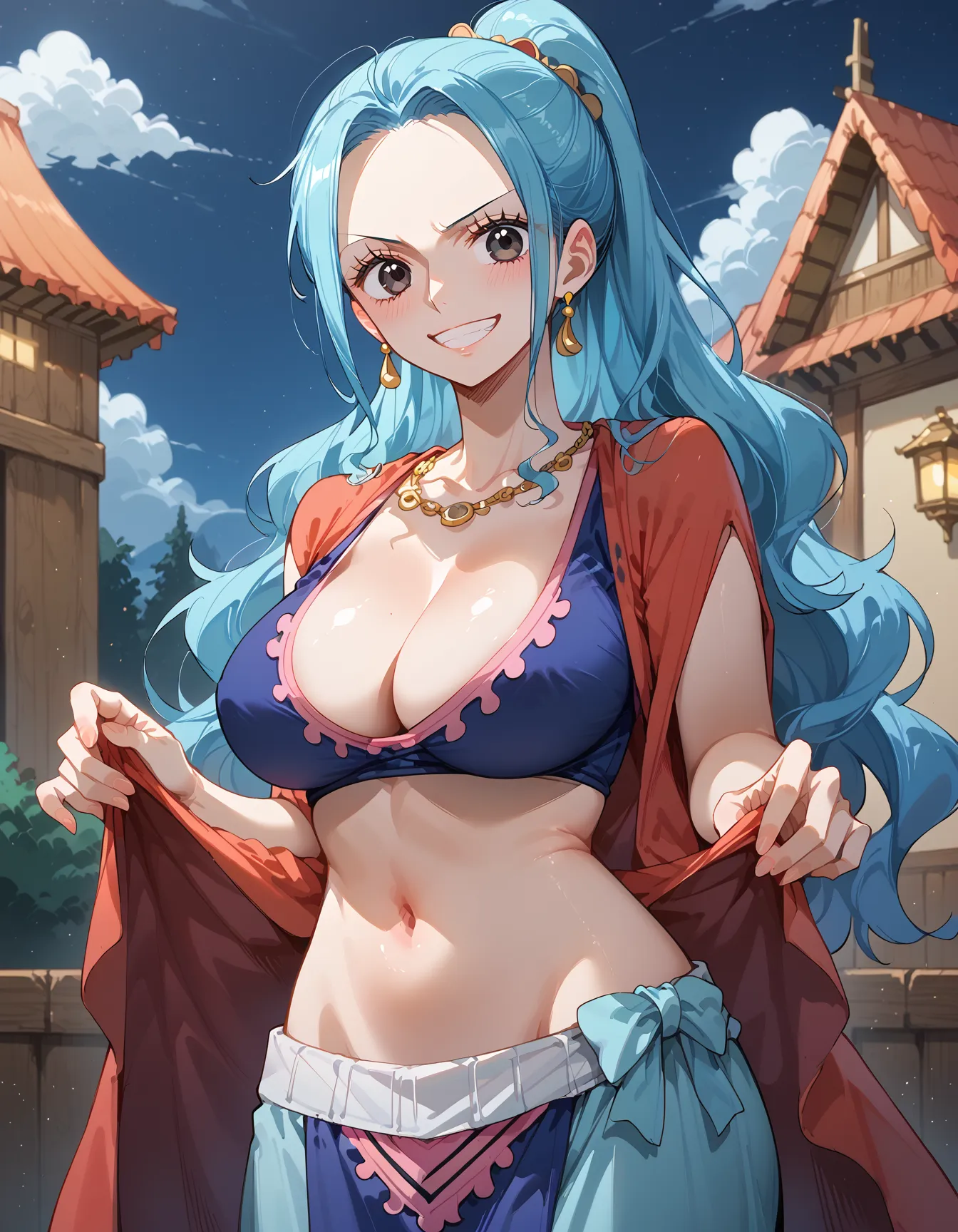 ワンピースに登場する砂漠の国の巨乳王女ビビちゃんのエッチなAI画像397枚！(7ページ目)の15枚目の画像です。