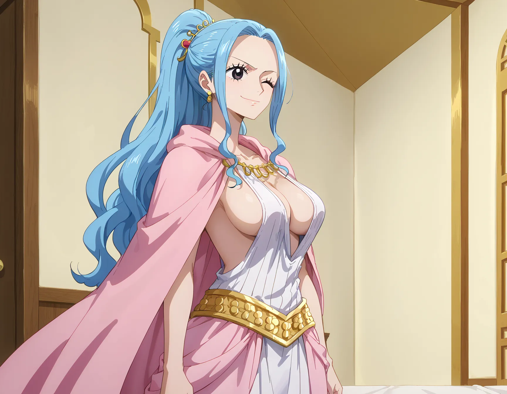 ワンピースに登場する砂漠の国の巨乳王女ビビちゃんのエッチなAI画像397枚！(7ページ目)の17枚目の画像です。