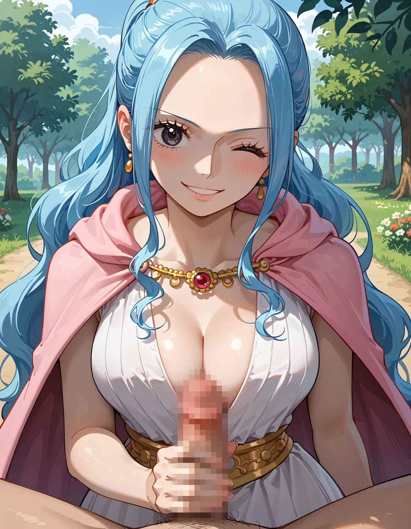 ワンピースに登場する砂漠の国の巨乳王女ビビちゃんのエッチなAI画像397枚！(8ページ目)の28枚目の画像です。