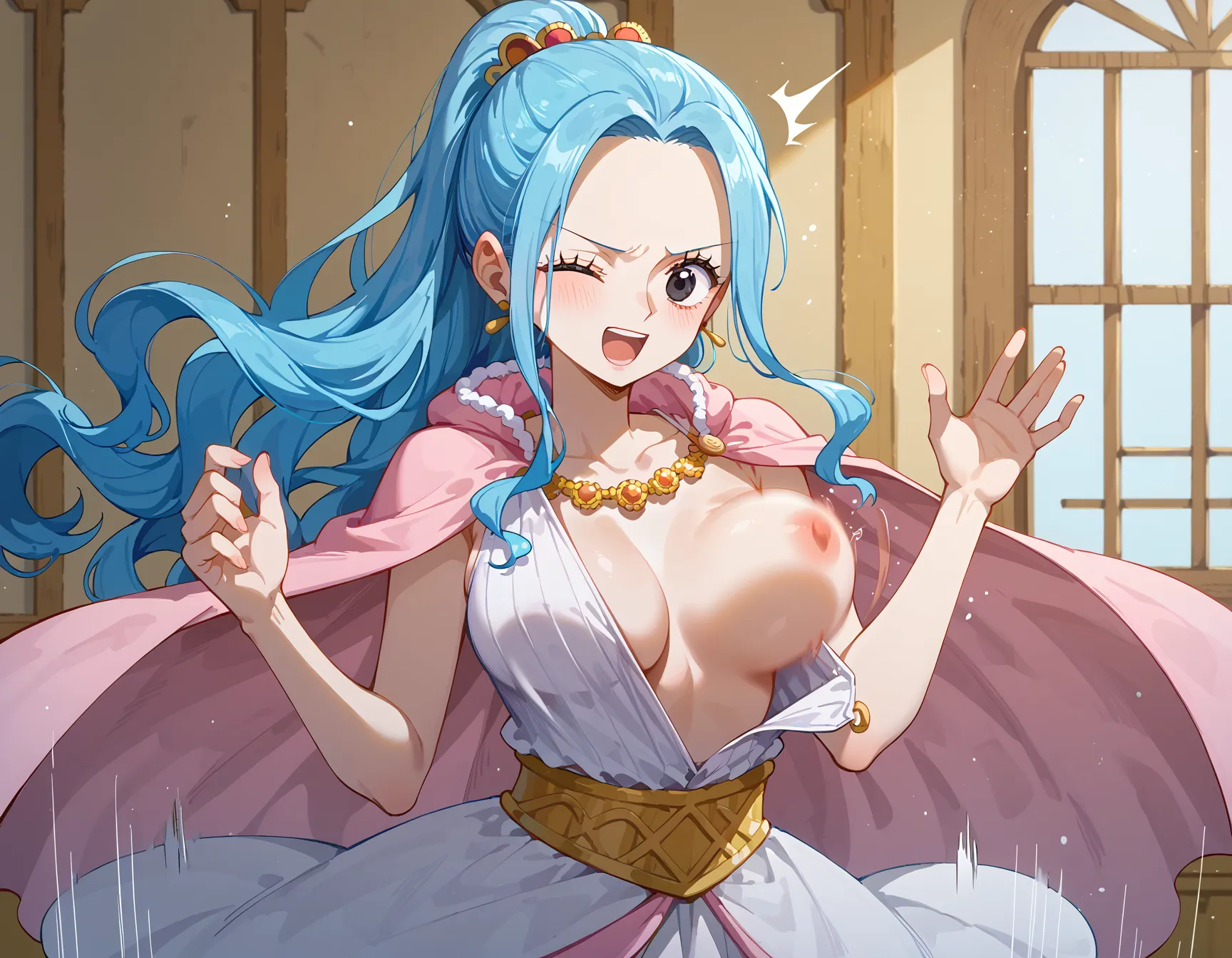 ワンピースに登場する砂漠の国の巨乳王女ビビちゃんのエッチなAI画像397枚！(8ページ目)の36枚目の画像です。