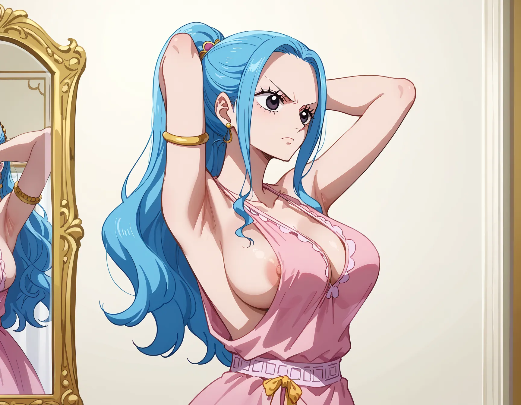 ワンピースに登場する砂漠の国の巨乳王女ビビちゃんのエッチなAI画像397枚！(9ページ目)の9枚目の画像です。
