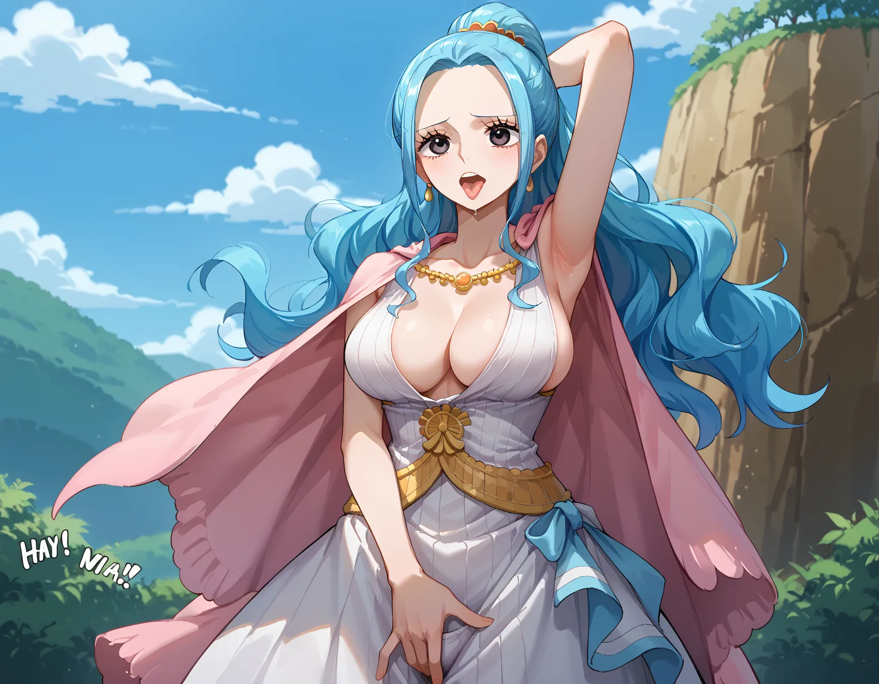 ワンピースに登場する砂漠の国の巨乳王女ビビちゃんのエッチなAI画像397枚！(9ページ目)の14枚目の画像です。