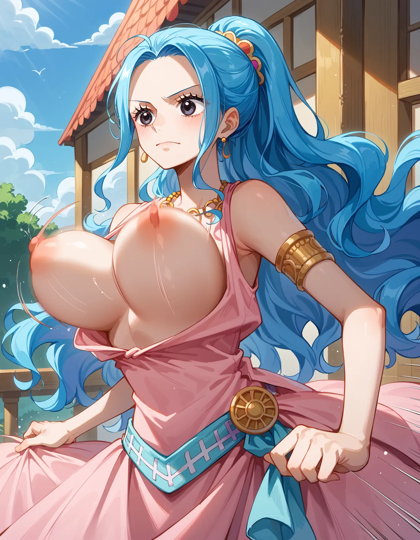 ワンピースに登場する砂漠の国の巨乳王女ビビちゃんのエッチなAI画像397枚！(10ページ目)の18枚目の画像です。