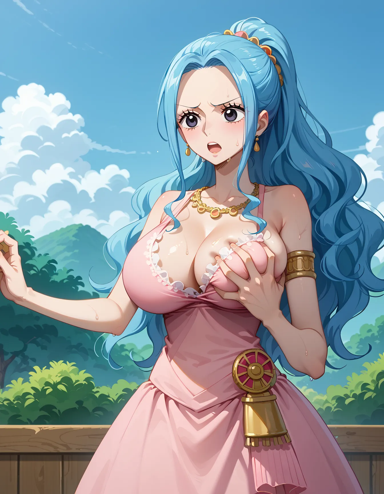 ワンピースに登場する砂漠の国の巨乳王女ビビちゃんのエッチなAI画像397枚！(5ページ目)の15枚目の画像です。