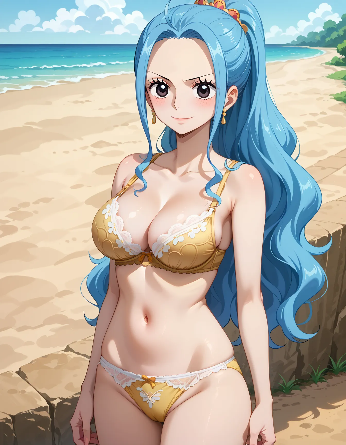 ワンピースに登場する砂漠の国の巨乳王女ビビちゃんのエッチなAI画像397枚！(5ページ目)の22枚目の画像です。