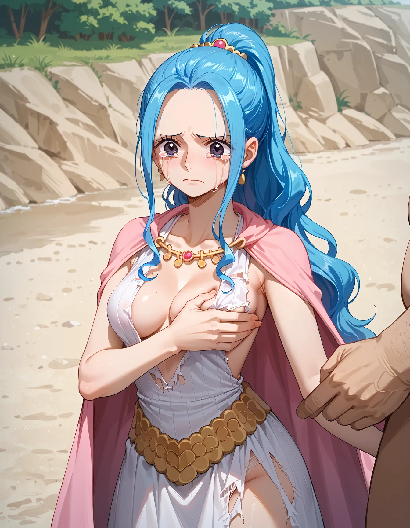 ワンピースに登場する砂漠の国の巨乳王女ビビちゃんのエッチなAI画像397枚！(5ページ目)の27枚目の画像です。